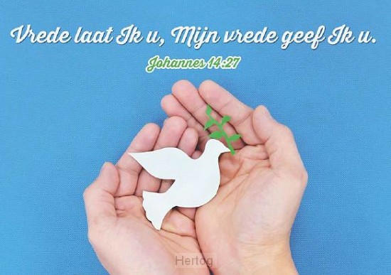 Vrede laat Ik u, Mijn vrede geef Ik u - kaart