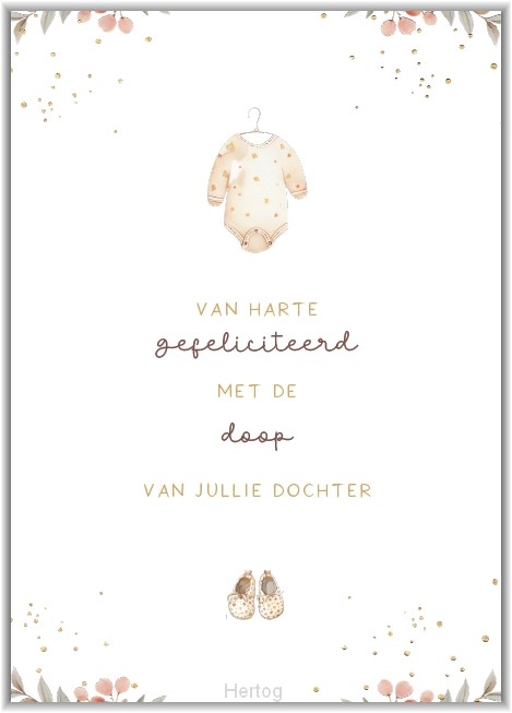 Van harte gefeliciteerd met de doop van jullie dochter