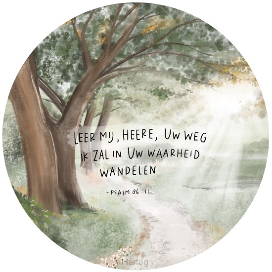 Leer mij Heere Uw weg - muurcirkel 25 cm.