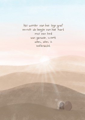 Het wonder van het lege graf - enkele kaart met envelop