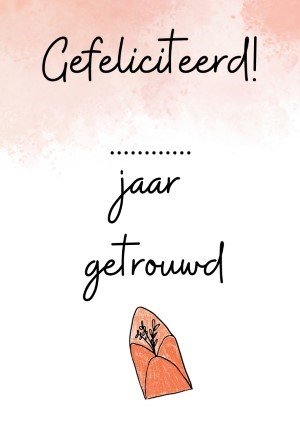 .... jaar getrouwd - kaart