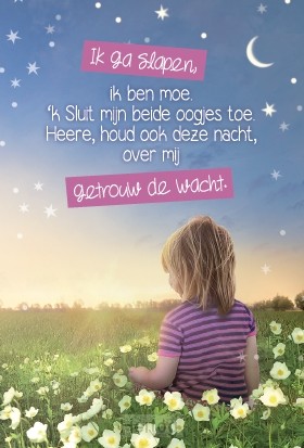 Ik ga slapen, ik ben moe - minikaart
