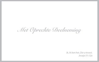 Met oprechte deelneming grijs Bijbeltekst - map rouw